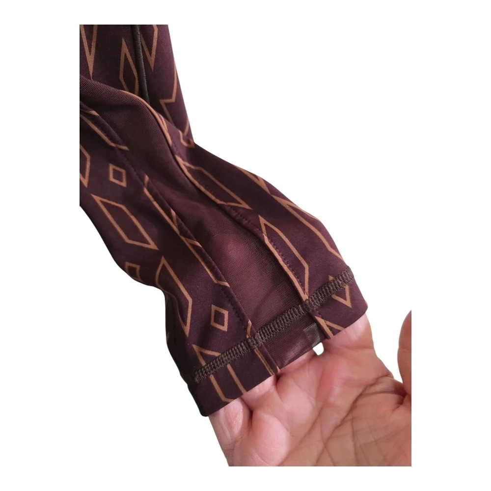 adidas x IVY PARK Burgundy Monogram Sheer Panel Leggings XS - Picture 5 of 9